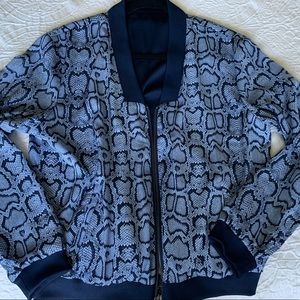 COPY - Navy Snake Inspired 2 way jacket